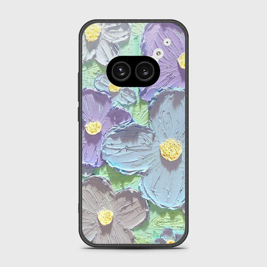 Nothing Phone 2a Cover - Floral Series - Design 1 - Purple & Aqua - HQ Premium Shine Durable Shatterproof Case
