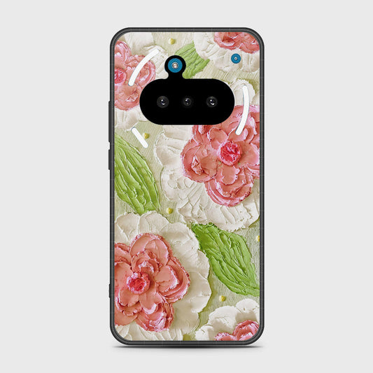 Nothing Phone 3a Cover - Floral Series - Design 13 - Offwhite & Green - HQ Premium Shine Durable Shatterproof Case