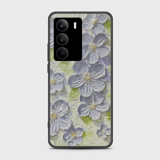 Realme C75 Cover - Floral Series - Design 12 - Grey & Green - HQ Premium Shine Durable Shatterproof Case