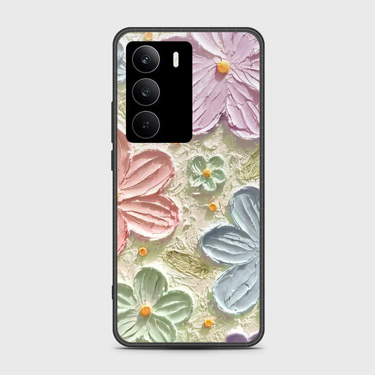 Realme C75x Cover - Floral Series - Design 15 - Blue & Green - HQ Premium Shine Durable Shatterproof Case