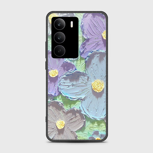 Realme C75 Cover - Floral Series - Design 1 - Purple & Aqua - HQ Premium Shine Durable Shatterproof Case