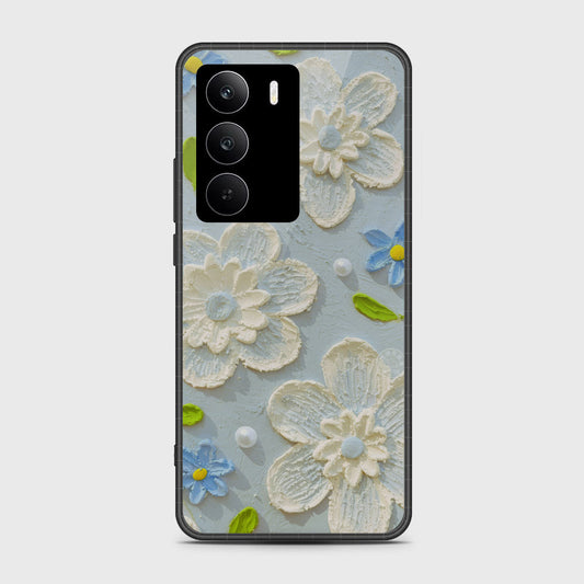 Realme C75x Cover - Floral Series - Design 3 - Sky Blue - HQ Premium Shine Durable Shatterproof Case