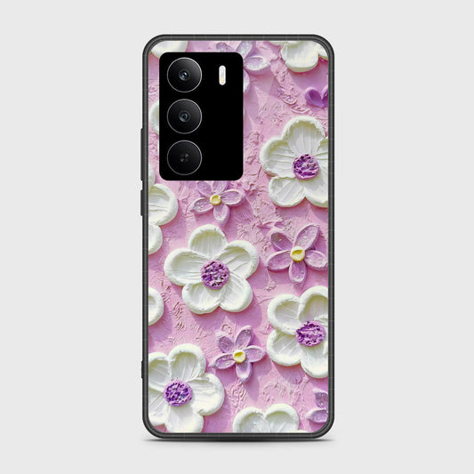 Realme C75x Cover - Floral Series - Design 4 - Purple & White - HQ Premium Shine Durable Shatterproof Case