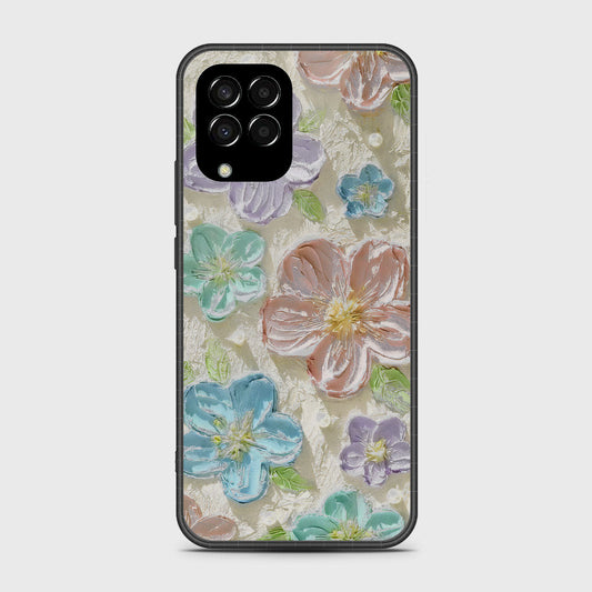 Samsung Galaxy M33 Cover - Floral Series - Design 14 - Blue & Purple - HQ Premium Shine Durable Shatterproof Case