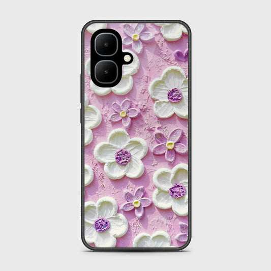 Infinix Smart 10 Cover - Floral Series - Design 4 - Purple & White - HQ Premium Shine Durable Shatterproof Case