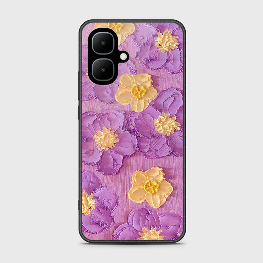 Infinix Smart 10 Cover - Floral Series - Design 8 - Purple & Yellow - HQ Premium Shine Durable Shatterproof Case