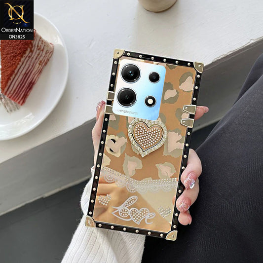 Infinix Note 30 Cover  - Design5 - Heart Bling Diamond Glitter Soft TPU Trunk Case With Ring Holder
