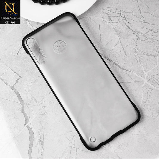 Tecno Camon 12 Cover - Black - Soft Colorful Border Semi Transparent Back Shell Case