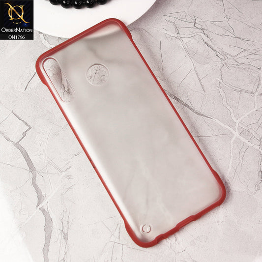 Tecno Camon 12 Cover - Red - Soft Colorful Border Semi Transparent Back Shell Case