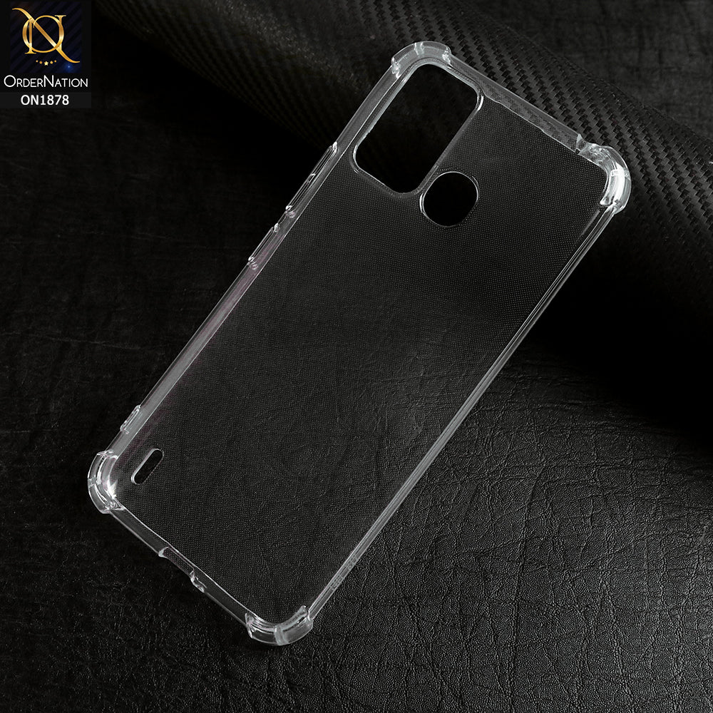 itel Vision 1 Pro Cover - Soft 4D Design Shockproof Silicone Transparent Clear Case