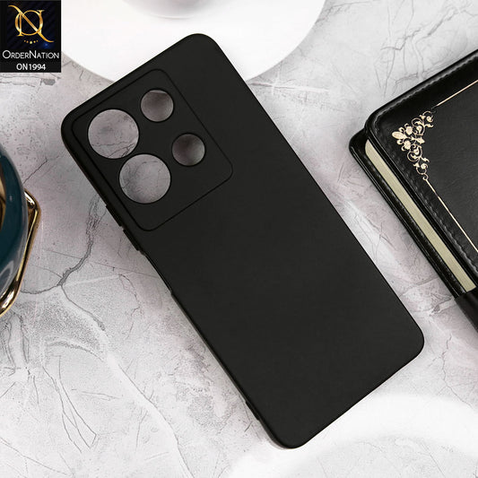 Infinix Note 30 Cover - Black - Matte Shockproof Sillica Gel Soft Case