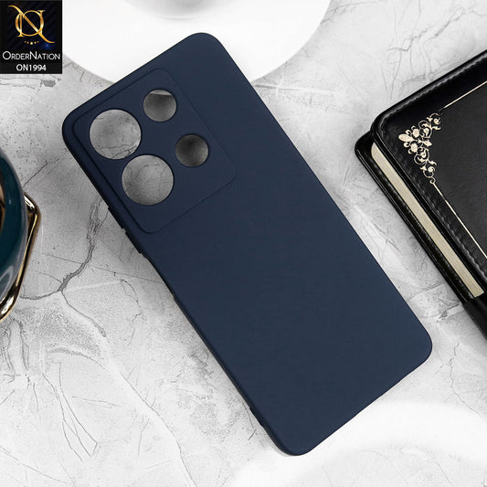 Infinix Note 30 Cover - Midnight Blue - Matte Shockproof Sillica Gel Soft Case