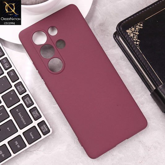 itel S25 Ultra Cover - Maroon - Matte Shockproof Sillica Gel Soft Case