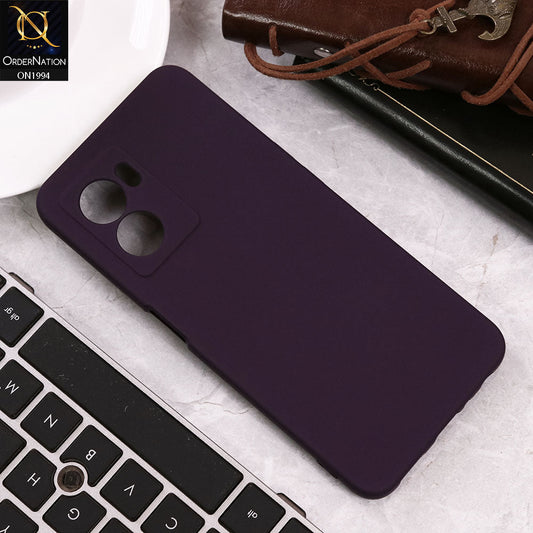 Oppo A56s Cover - Purple - Matte Shockproof Sillica Gel Soft Case