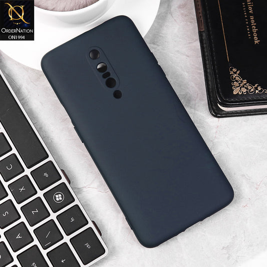 OnePlus 7 Pro Cover - Midnight Blue -  Matte Shockproof Sillica Gel Soft Case