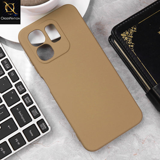 Infinix Smart 9 Cover - Light Brown - Matte Shockproof Sillica Gel Soft Case