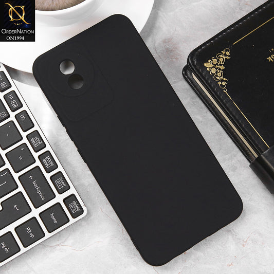 Vivo Y02A Cover - Black - Matte Shockproof Sillica Gel Soft Case