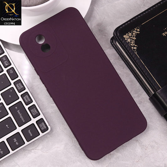 Vivo Y02A Cover - Purple - Matte Shockproof Sillica Gel Soft Case