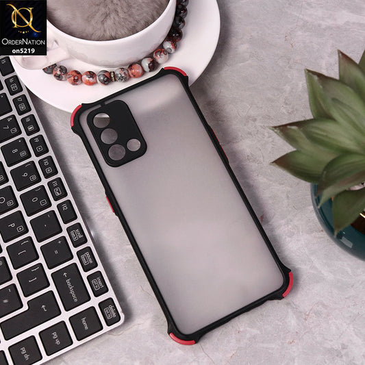 Oppo Reno 6 Lite Cover - Black - Translucent Matte Shockproof Full Camera Protection Case