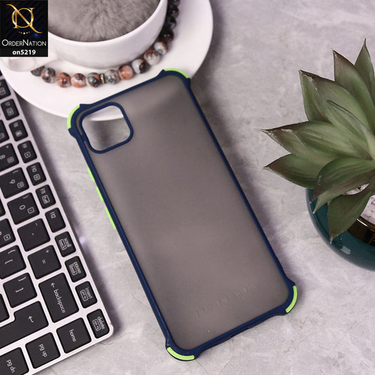 Realme C11 Cover - Blue - Translucent Matte Shockproof Full Camera Protection Case