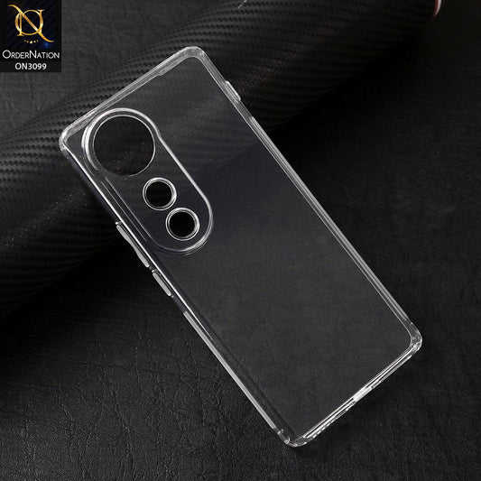 Vivo V40 Cover - Transparent -  Soft 4D Design Shockproof Silicone Transparent Clear Camera Protection Case