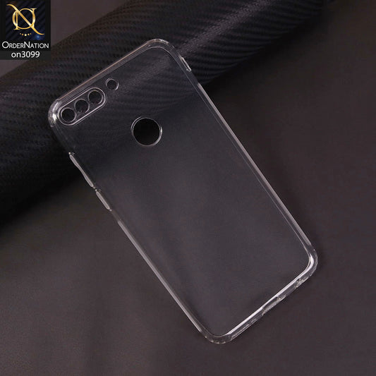 Huawei Y7 Prime 2018 / Y7 2018 Cover - Transparent - Soft 4D Design Shockproof Silicone Transparent Clear Camera Protection Case