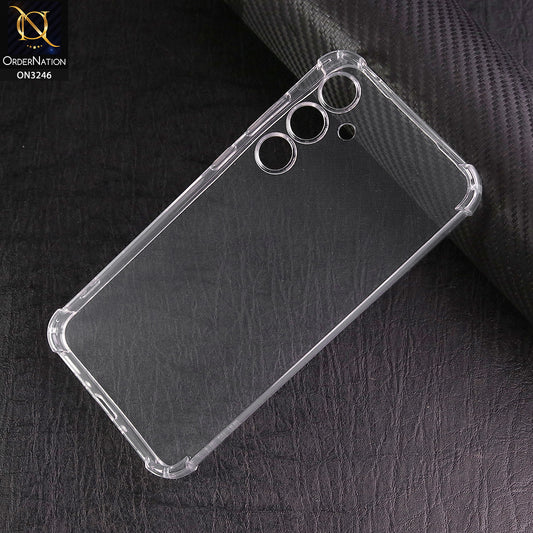 Samsung Galaxy A35 Cover - Transparent - Soft 4D Design Shockproof Silicone Transparent Clear Camera Protection Case