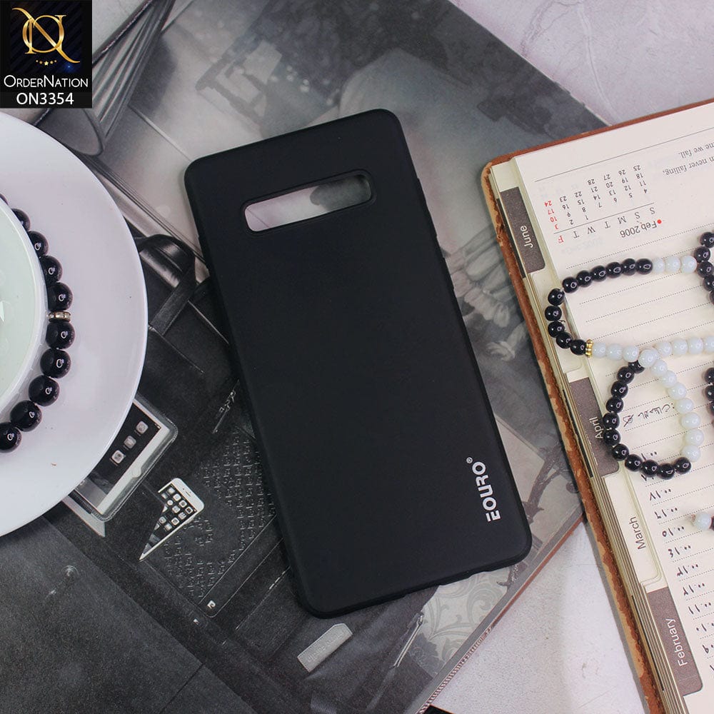 Samsung Galaxy S10 Plus Cover Black EOURO Shock Resistant Soft