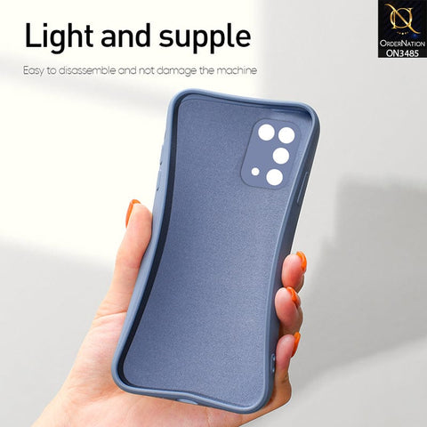 Vivo Y21e Cover - Blue - ONation Daisy Series - HQ Liquid Silicone Elegant Colors Camera Protection Soft Case ( Fast Delivery )