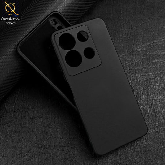 Infinix Note 30 Cover - Black - ONation Silica Gel Series - HQ Liquid Silicone Elegant Colors Camera Protection Soft Case
