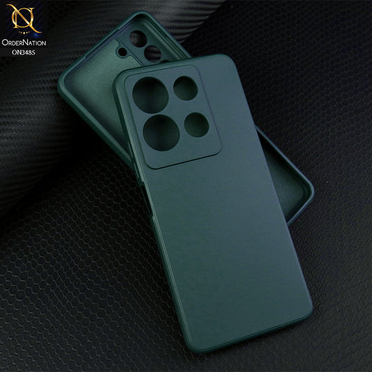 Infinix Note 30 Cover - Dark Green - ONation Silica Gel Series - HQ Liquid Silicone Elegant Colors Camera Protection Soft Case