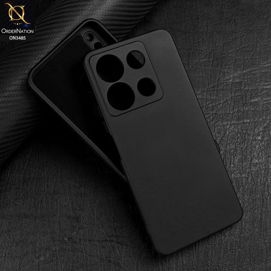 Infinix Note 30 Pro Cover - Black - ONation Silica Gel Series - HQ Liquid Silicone Elegant Colors Camera Protection Soft Case