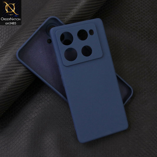 Infinix Note 40 Pro Cover - Blue - ONation Silica Gel Series - HQ Liquid Silicone Elegant Colors Camera Protection Soft Case
