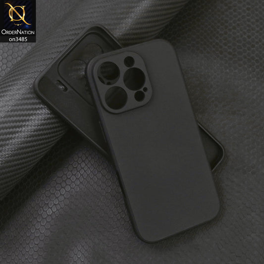 iPhone 16 Pro Cover - Black- ONation Silica Gel Series - HQ Liquid Silicone Elegant Colors Camera Protection Soft Case