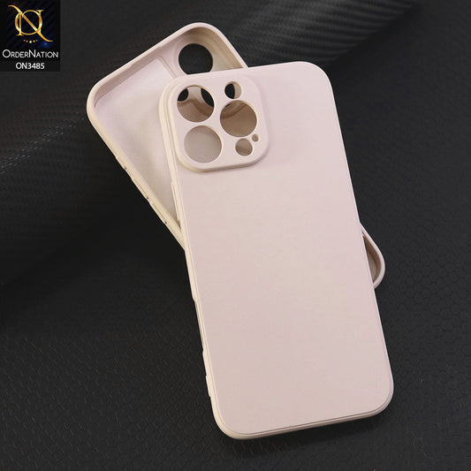 iPhone 16 Pro Cover - Off White - ONation Silica Gel Series - HQ Liquid Silicone Elegant Colors Camera Protection Soft Case