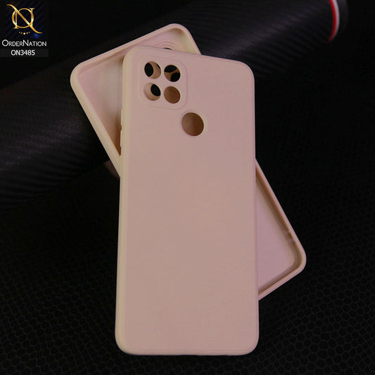 Oppo A15s Cover - Off White - ONation Silica Gel Series - HQ Liquid Silicone Elegant Colors Camera Protection Soft Case