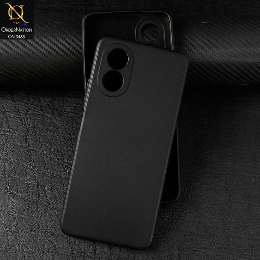 Oppo A18 Cover - Black - ONation Silica Gel Series - HQ Liquid Silicone Elegant Colors Camera Protection Soft Case