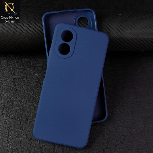 Oppo A18 Cover - Blue - ONation Silica Gel Series - HQ Liquid Silicone Elegant Colors Camera Protection Soft Case