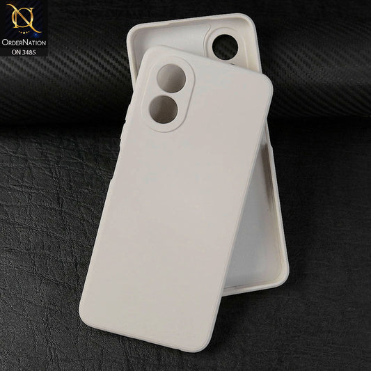 Oppo A18 Cover - White - ONation Silica Gel Series - HQ Liquid Silicone Elegant Colors Camera Protection Soft Case