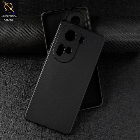 Oppo Reno 11 Cover - Black - ONation Silica Gel Series - HQ Liquid Silicone Elegant Colors Camera Protection Soft Case