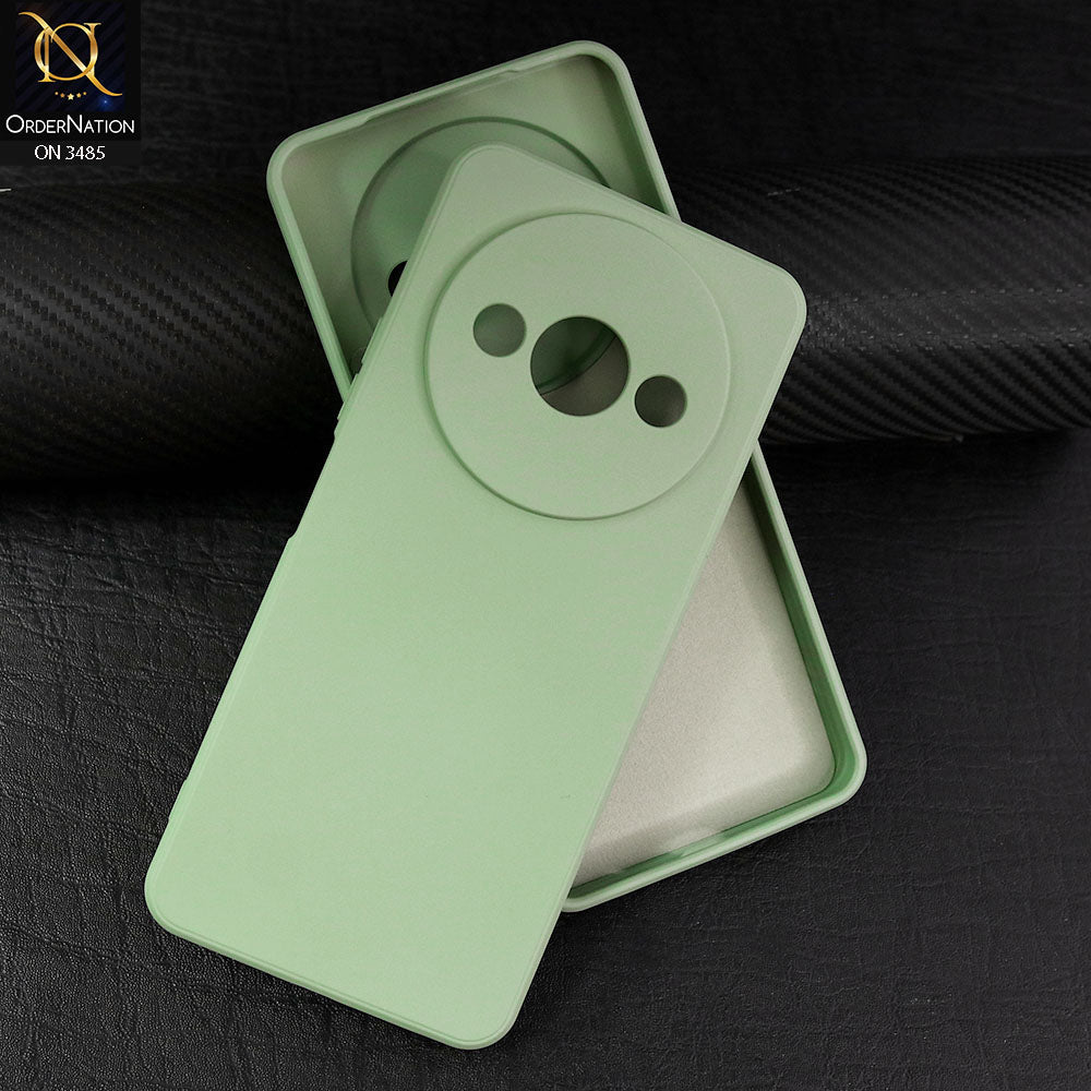 Xiaomi Redmi A3 Cover - Light Green - ONation Silica Gel Series - HQ Liquid Silicone Elegant Colors Camera Protection Soft Case
