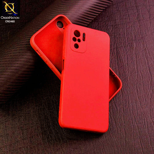 Xiaomi Redmi Note 10S Cover - Dark Red - ONation Silica Gel Series - HQ Liquid Silicone Elegant Colors Camera Protection Soft Case