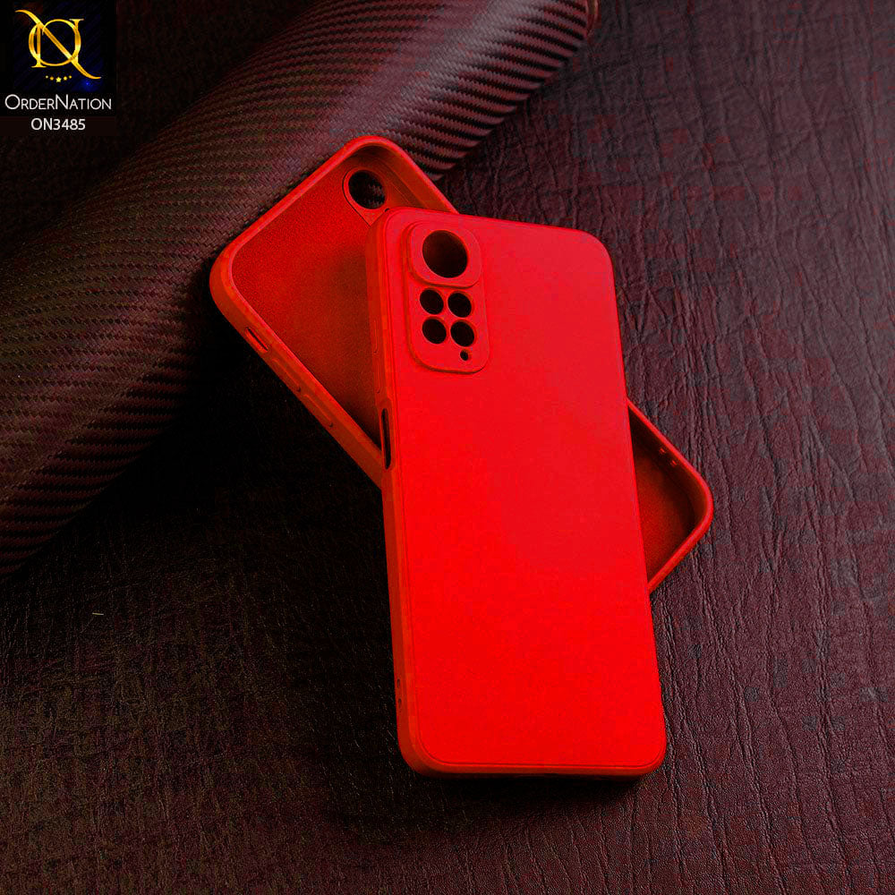 Xiaomi Redmi Note 11 Cover - Dark Red - ONation Silica Gel Series - HQ Liquid Silicone Elegant Colors Camera Protection Soft Case