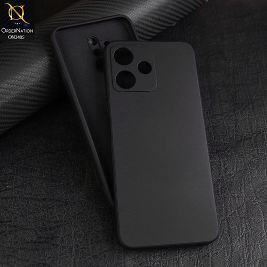 Xiaomi Redmi Note 12R Cover - Black - ONation Silica Gel Series - HQ Liquid Silicone Elegant Colors Camera Protection Soft Case