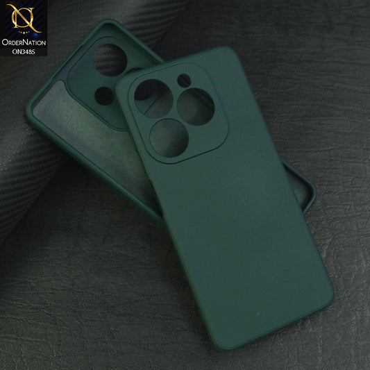 Itel P55 4G - Green - ONation Silica Gel Series - HQ Liquid Silicone Elegant Colors Camera Protection Soft Case