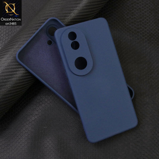 Vivo V50 Cover - Blue - ONation Silica Gel Series - HQ Liquid Silicone Elegant Colors Camera Protection Soft Case