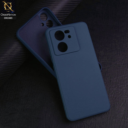 Xiaomi 13T Cover - Blue - ONation Silica Gel Series - HQ Liquid Silicone Elegant Colors Camera Protection Soft Case