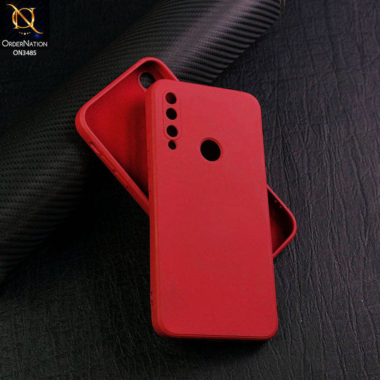 Huawei Y9 Prime 2019 Cover - Dark Red - ONation Silica Gel Series - HQ Liquid Silicone Elegant Colors Camera Protection Soft Case