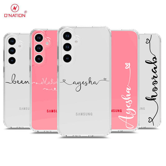 Samsung Galaxy A33 5G Cover - Personalised Name Series - 8 Designs - Clear Phone Case - Soft Silicon Borders
