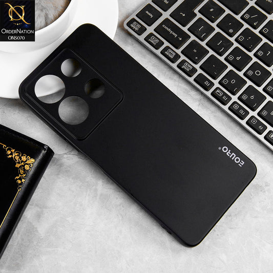 Infinix Note 30 Cover - Black - New Liquid Silicone Soft TPU Case With Camera Protection